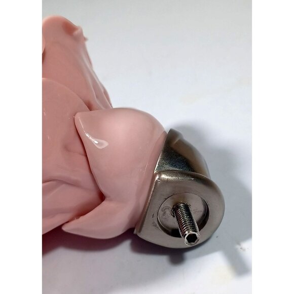 Pottery Barn Kids Pink Cabbage Rose Ceramic Flower Finials Shabby Chic Cottage - Picture 6 of 11